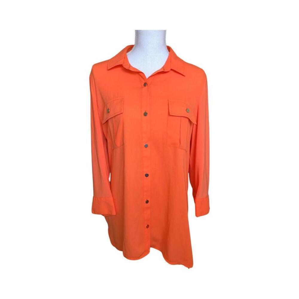 Cynthia Steffe Orange Blouse. Size M. Pre Owned
